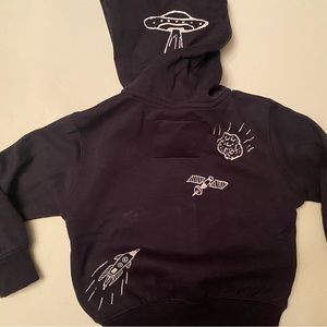 Navy Space Zipper Hoodie